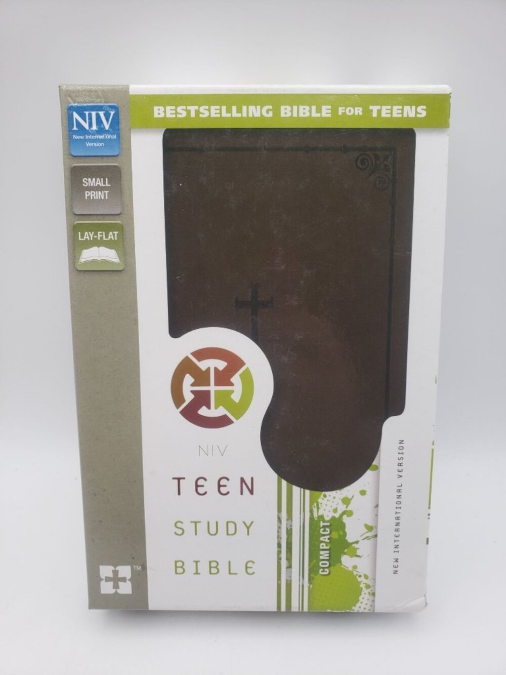 NIV Teen Study Bible Compact Edition Brown Leathersoft Small Print Lay-Flat